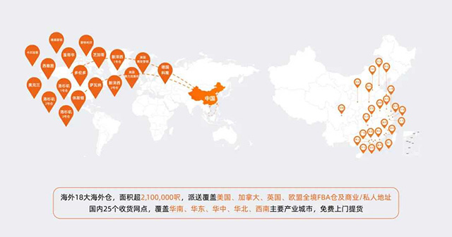 紐酷國際物流18個(gè)海外倉與25個(gè)國內(nèi)攬收網(wǎng)點(diǎn)織就了一張全球物流網(wǎng)絡(luò)