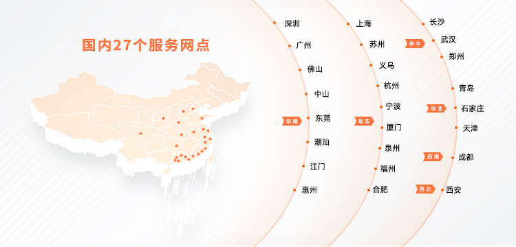 國(guó)內(nèi)26城市網(wǎng)點(diǎn)